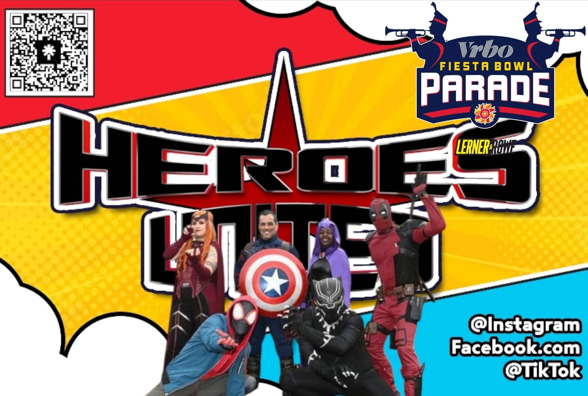 Heroes United AZ marching in the Fiesta Bowl Parade, December 28, 2024